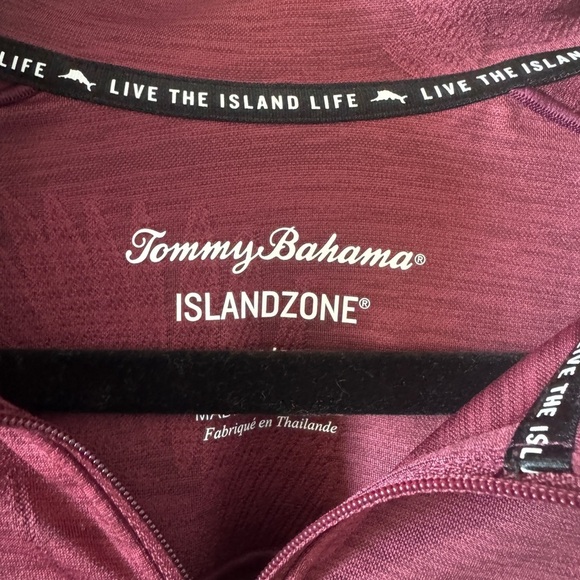 NWT Tommy Bahama Maroon IslandZone Pullover Sise Medium - Picture 2 of 5